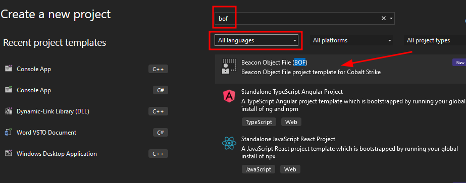 Figure 1 - Visual studio